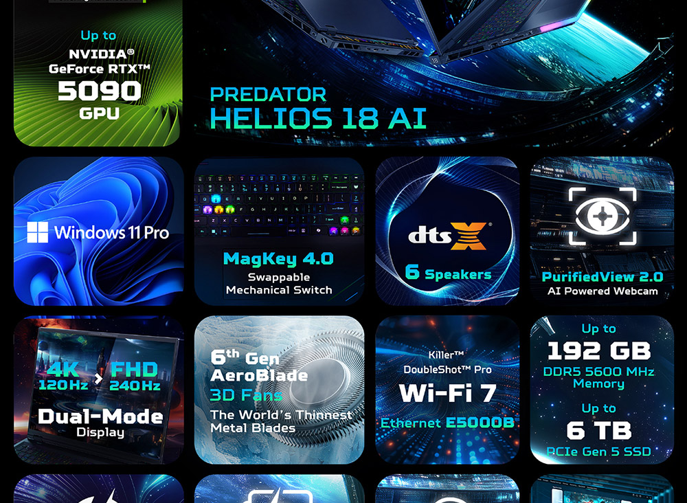 ACER Predator Helios系列:PH18-73-931H(黑) 強化電競筆記型電腦( UN.QVWTA.001 )
