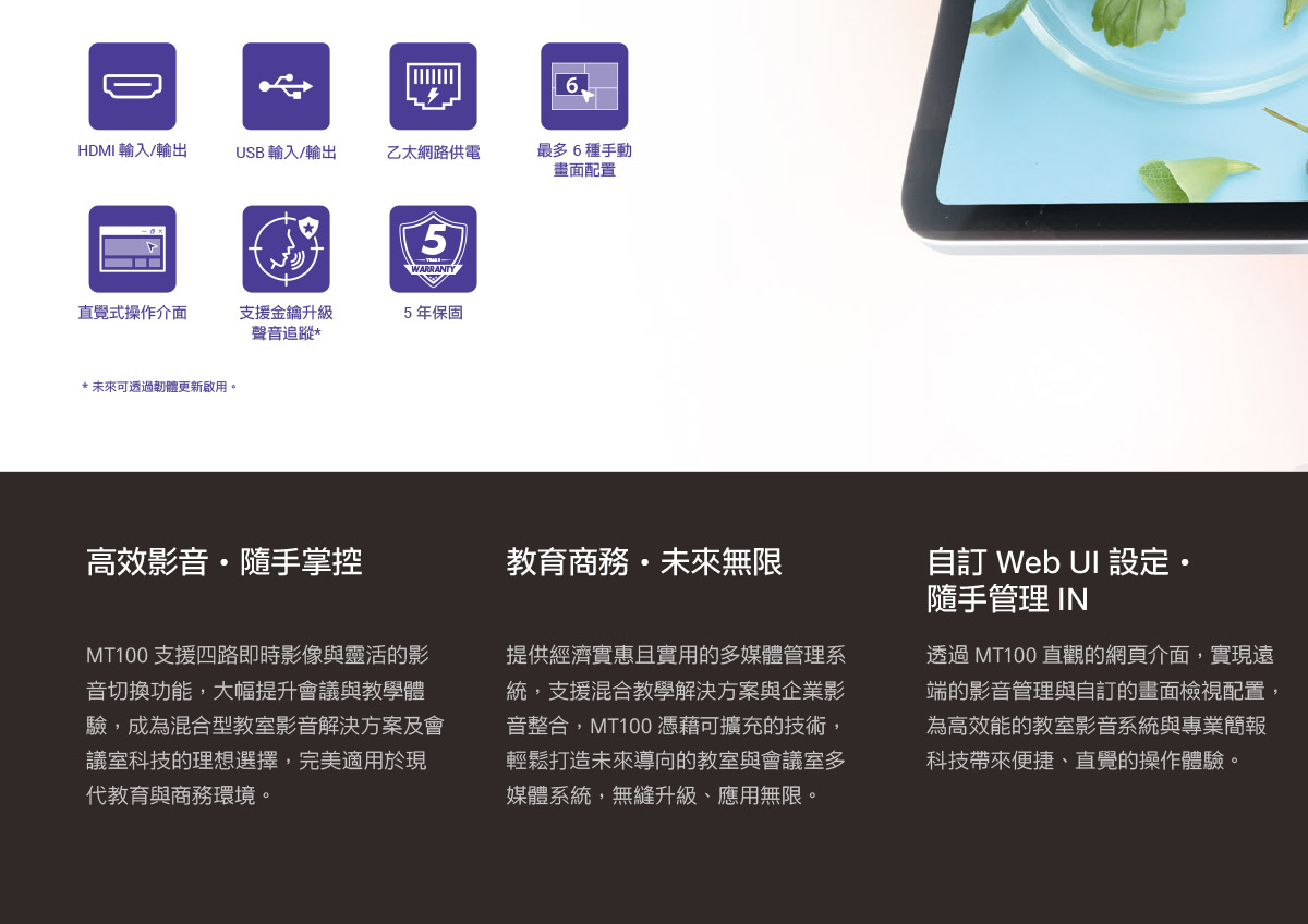 AVER MT100影音控制盒 ( MT100(61B31C0000AC) ),U52500002,AVERMT100影音控制盒(MT100(61B31C0000AC)),原廠保固,大量採購歡迎洽詢,品質保證