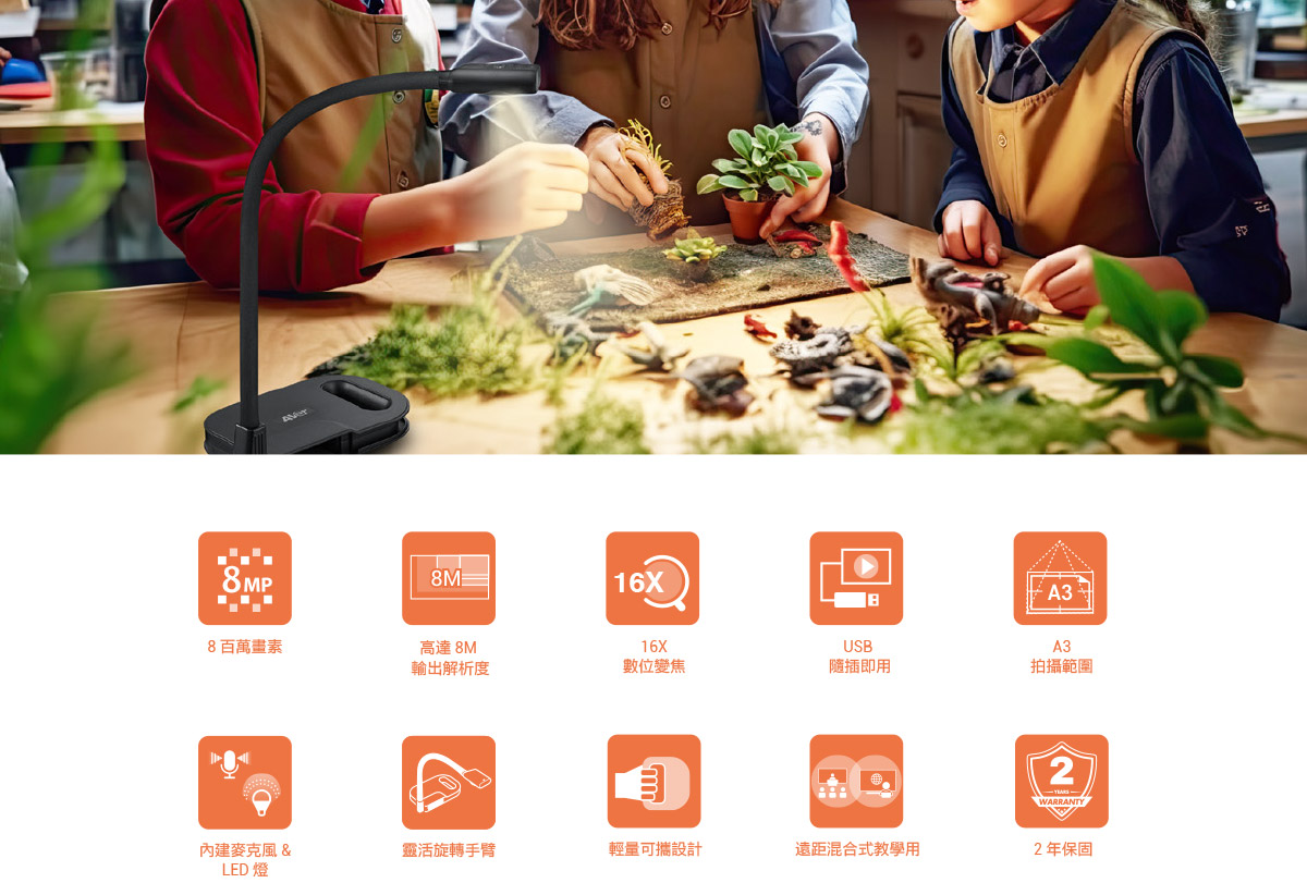 AVer U50+ USB實物(投)攝影機,U52500005,AVerU50+USB實物(投)攝影機,原廠保固,大量採購歡迎洽詢,品質保證