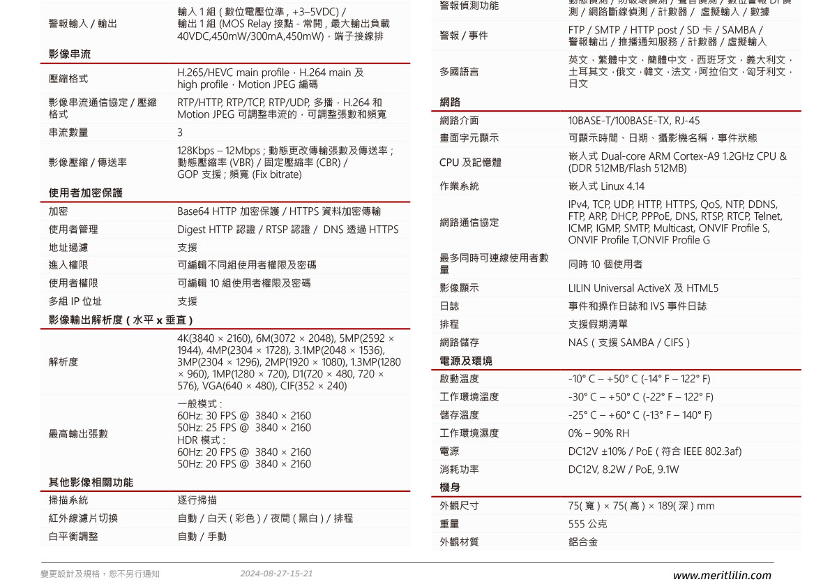 LILIN P6R8882E2槍型網路攝影機,U52680050,LILINP6R8882E2槍型網路攝影機,原廠保固,大量採購歡迎洽詢,品質保證
