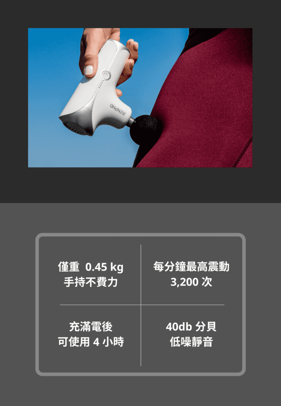 RENPHO 隨身迷你按摩槍-白 ( RP-GM173W ),實際價格以報價為主,U52750051,RENPHO隨身迷你按摩槍-白(RP-GM173W),原廠保固,大量採購歡迎洽詢