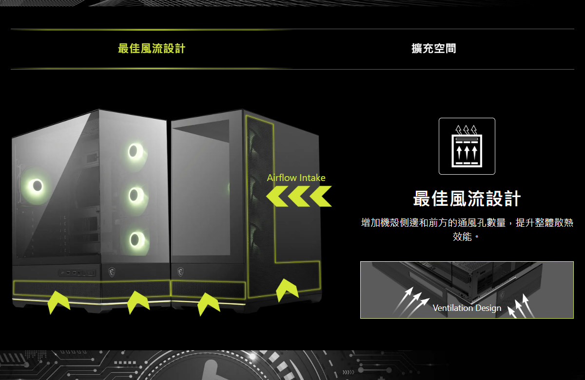 MSI MAG PANO 110R PZ 黑全景玻璃機殼