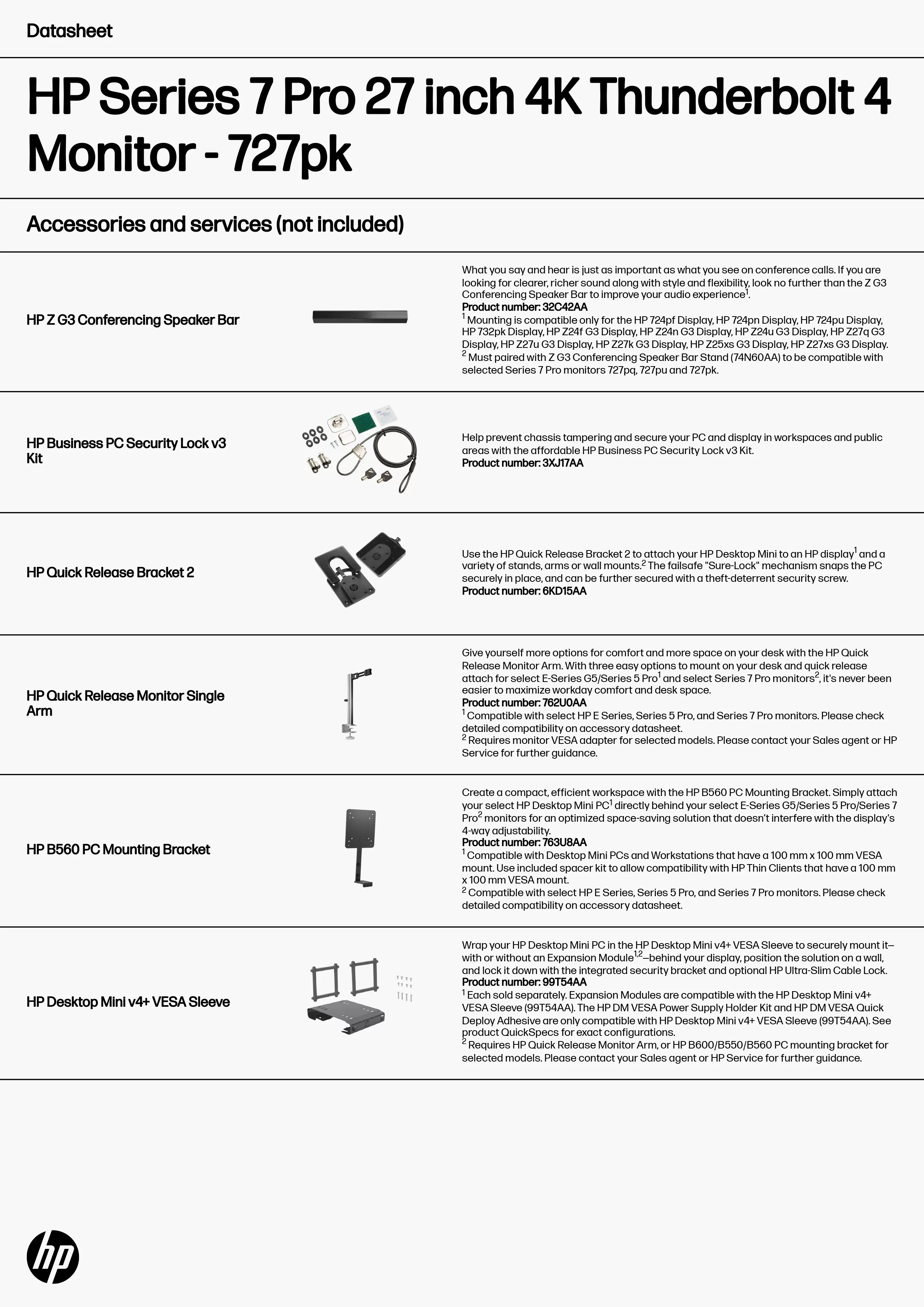 HP 惠普 Series 7 Pro 727pk 27 吋 4K Thunderbolt 4 顯示器 (8J9G2AA),實際價格以報價為主,8J9G2AA,HP惠普Series7Pro727pk27吋4KThunderbolt4顯示器(8J9G2AA),原廠保固,大量採購歡迎洽詢