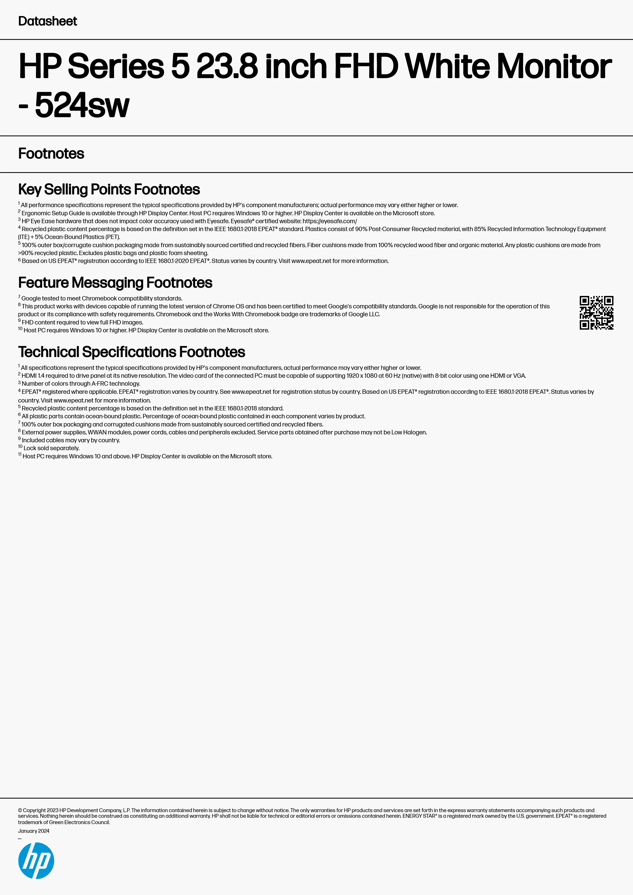 HP 惠普 Series 5 524sw 23.8 吋 FHD 白色顯示器 (94C22AA),實際價格以報價為主,94C22AA,HP惠普Series5524sw23.8吋FHD白色顯示器(94C22AA),原廠保固,大量採購歡迎洽詢
