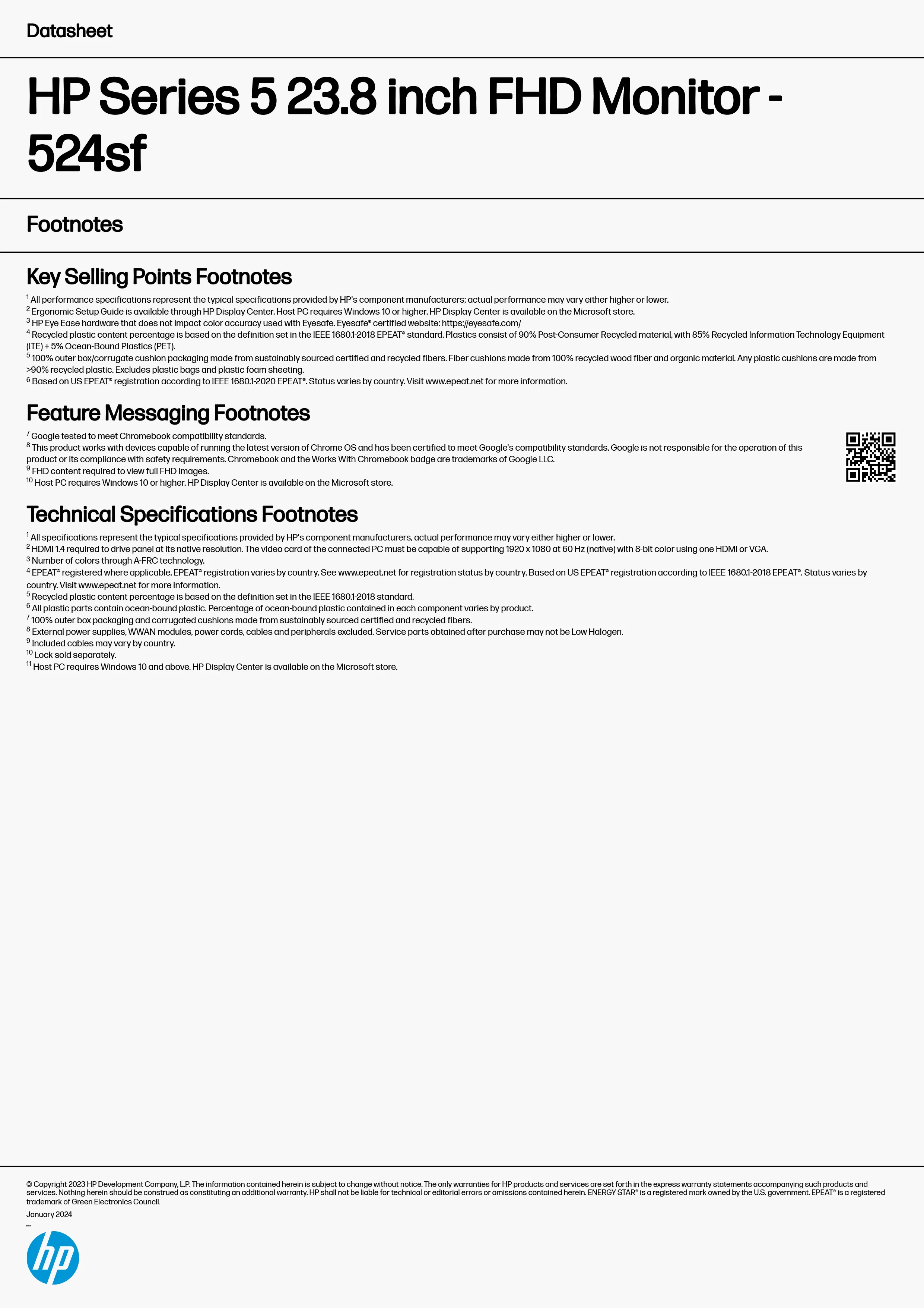 HP 惠普 Series 5 524sf 23.8 吋 FHD 顯示器 (94C18AA),實際價格以報價為主,94C18AA,HP惠普Series5524sf23.8吋FHD顯示器(94C18AA),原廠保固,大量採購歡迎洽詢