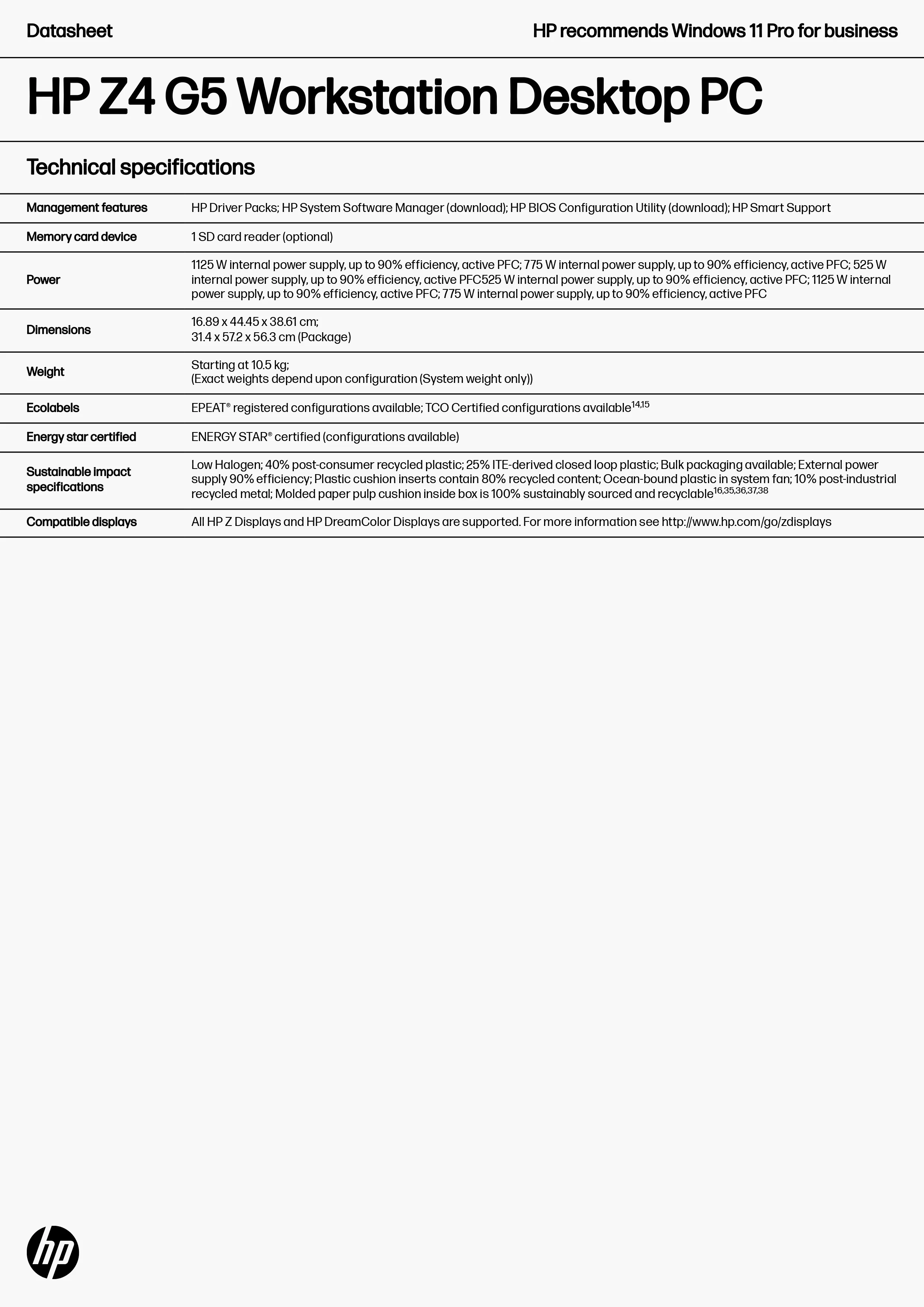 HP 惠普 Z4 G5 工作站電腦 (8F2G8PA),實際價格以報價為主,8F2G8PA,HP惠普Z4G5工作站電腦(8F2G8PA),原廠保固,大量採購歡迎洽詢
