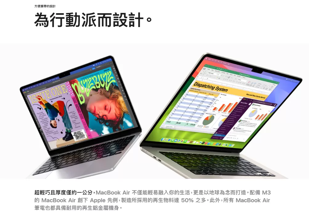 APPLE MacBook Air 筆記型電腦 (13",M3,24G,512G SSD) 午夜色