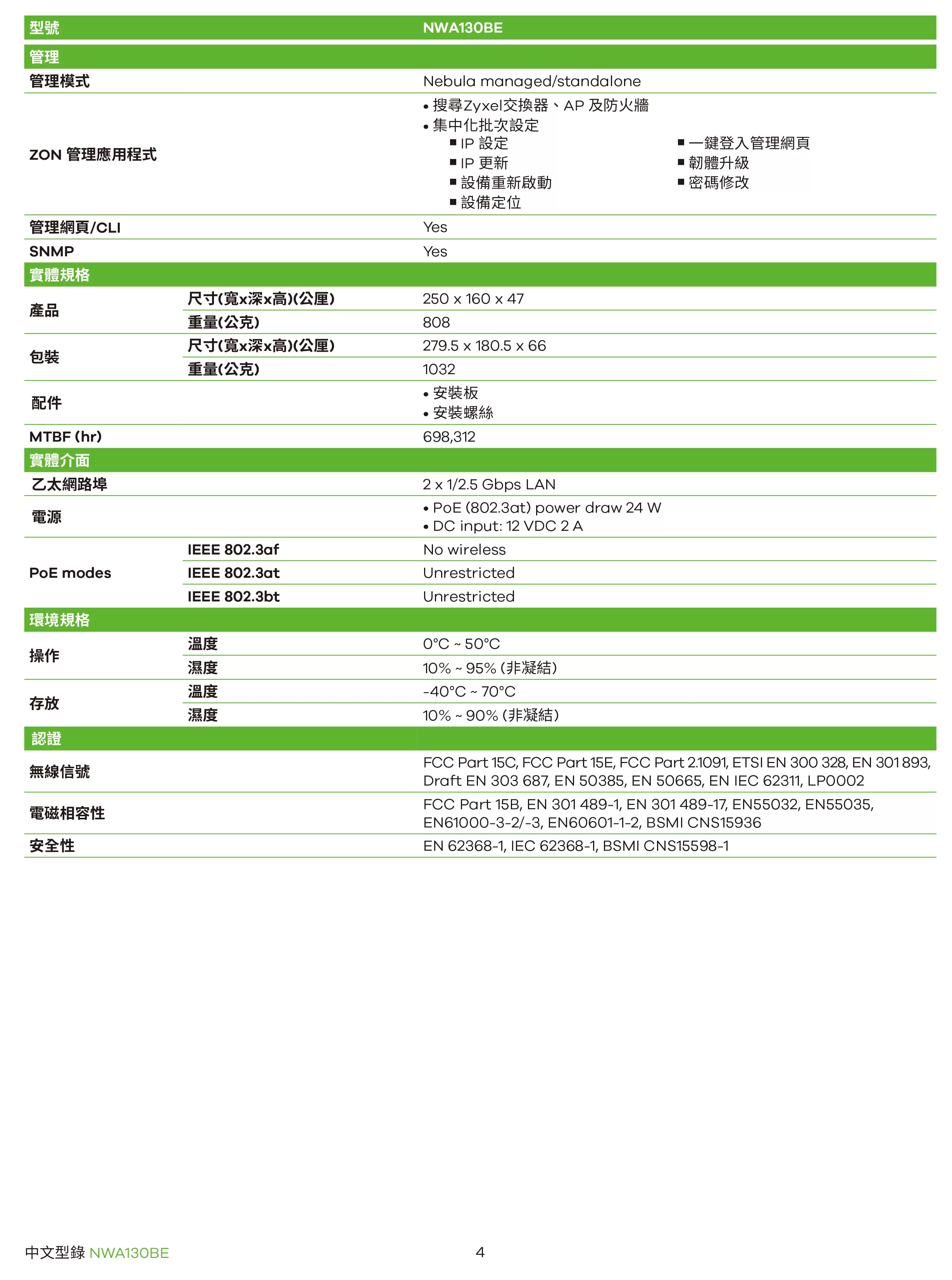 Zyxel 兆勤 BE11000 WiFi 7 三頻 NebulaFlex 無線網路基地台