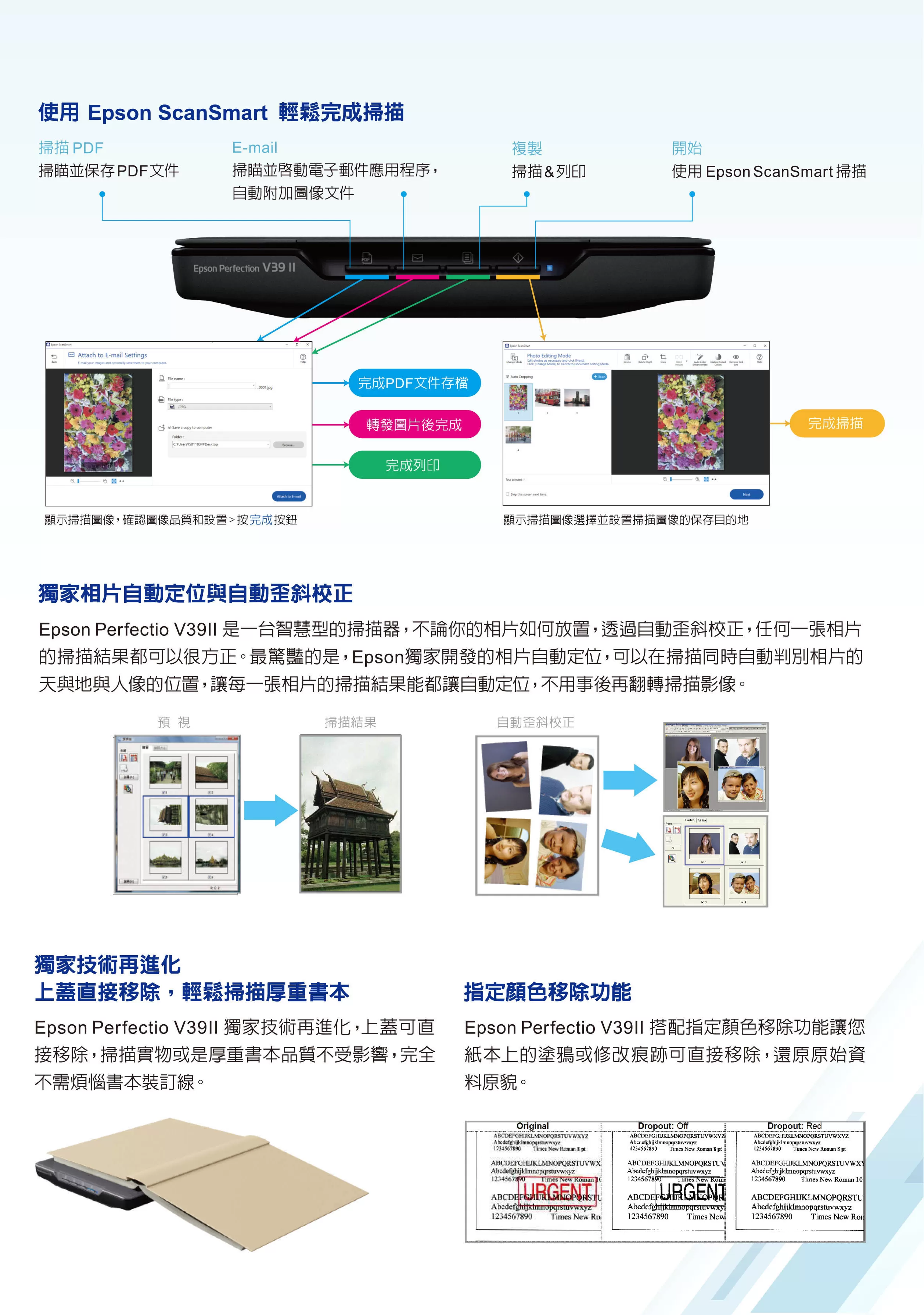 Epson 愛普生 V39II 相片掃描器