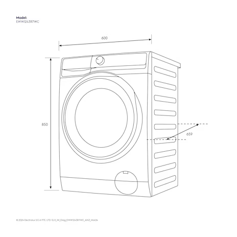 Electrolux 伊萊克斯 EWW1243R7WC 12公斤/9公斤 極淨呵護系列UltimateCare 700 洗脫烘衣機
