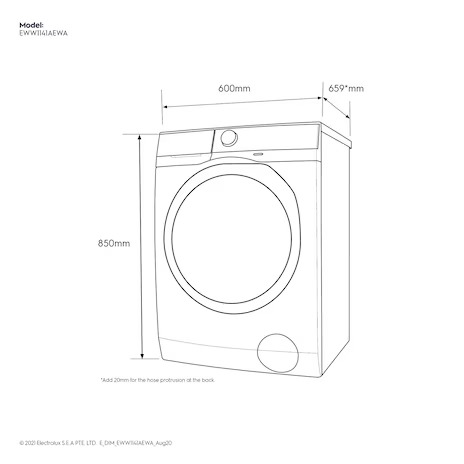Electrolux 伊萊克斯 EWW1141AEWA 11公斤/7公斤 極淨呵護系列UltimateCare 900 洗脫烘衣機