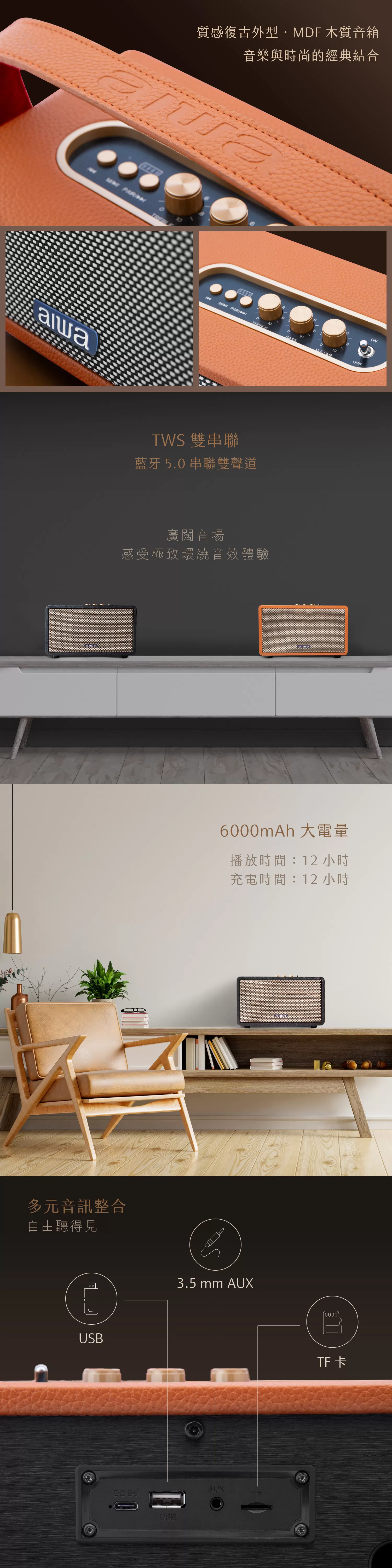 Aiwa 愛華 藍牙喇叭 RS-X150 Natsukasii Pro