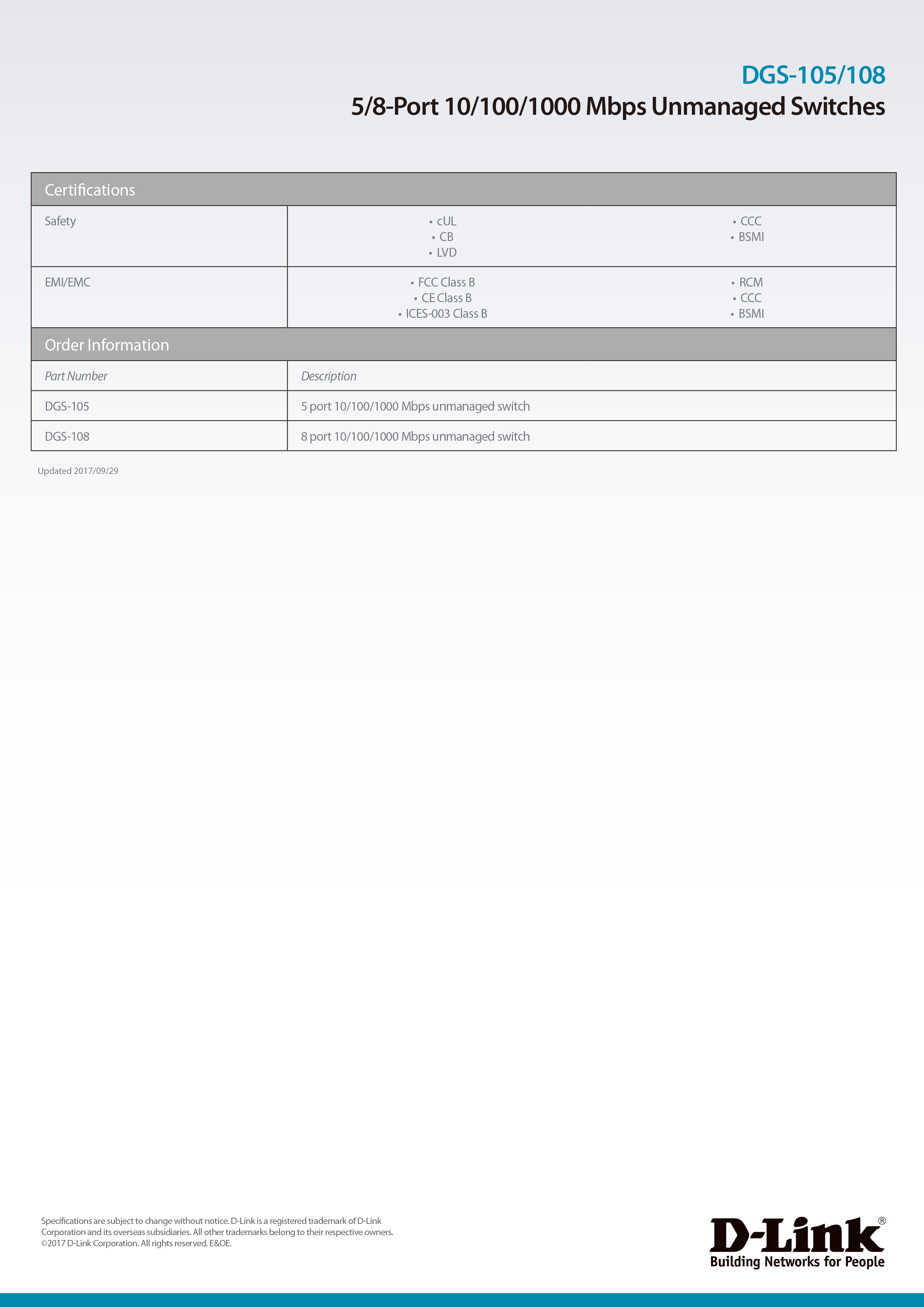 D-Link 友訊 DGS-105 5埠Gigabit 桌上型 (金屬外殼)無網管交換器