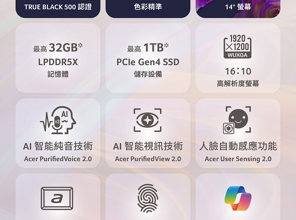 ACER Swift Go系列:SFG14-74-97UR(銀) ( UN.JF8TA.003 )纖薄美型筆電/鋁合金機身,U52390042,ACERSwiftGo系列:SFG14-74-97UR(銀)(UN.JF8TA.003)纖薄美型筆電/鋁合金機身,原廠保固,大量採購歡迎洽詢,品質保證