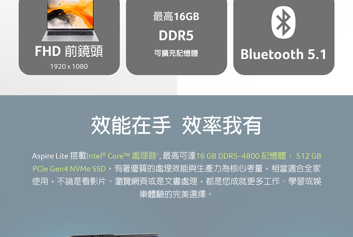 ACER Aspire Lite系列:AL16-52P-74BU(銀)文書效能筆電 ( NX.J2STA.002 ),U52430010,ACERAspireLite系列:AL16-52P-74BU(銀)文書效能筆電(NX.J2STA.002),原廠保固,大量採購歡迎洽詢,品質保證