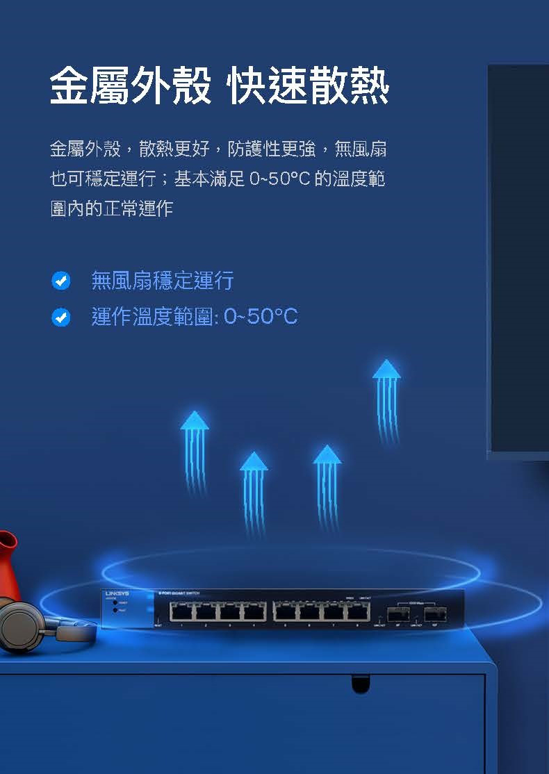 Linksys 8埠GE+2埠SFP L2管理型 Gigabit 超高速乙太網路交換器 鐵殼(LGS310C-TW),U52540025,Linksys8埠GE+2埠SFPL2管理型Gigabit超高速乙太網路交換器鐵殼(LGS310C-TW),原廠保固,大量採購歡迎洽詢,品質保證