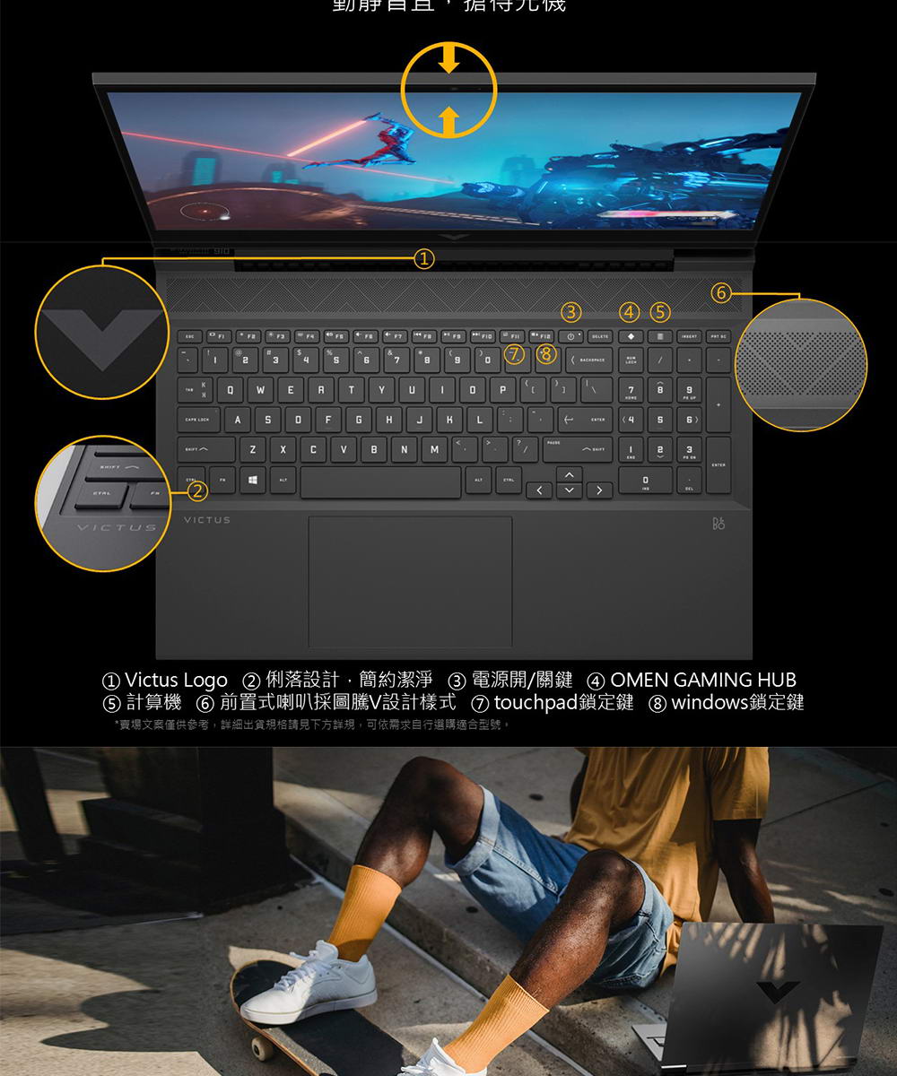 HP Victus Gaming 15-fa1459TX紳仕藍 ( B56CYPA )電競筆電