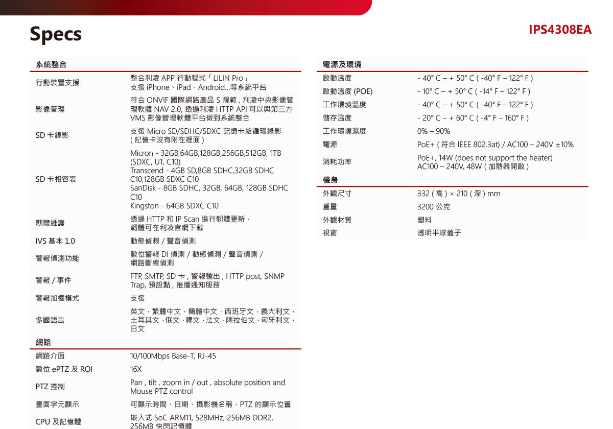 LILIN 利凌IPS4308EA快速球型網路攝影機,U52680036,LILIN利凌IPS4308EA快速球型網路攝影機,原廠保固,大量採購歡迎洽詢,品質保證