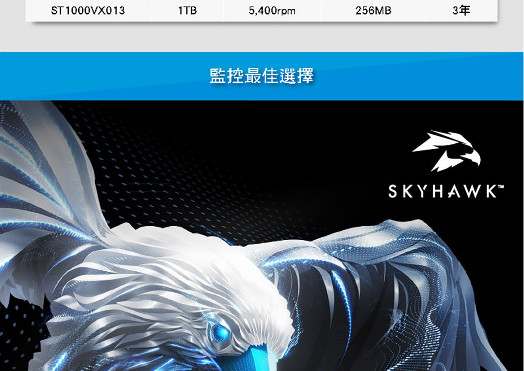 Seagate ST4000VX016 監控硬碟 彩盒 3年保