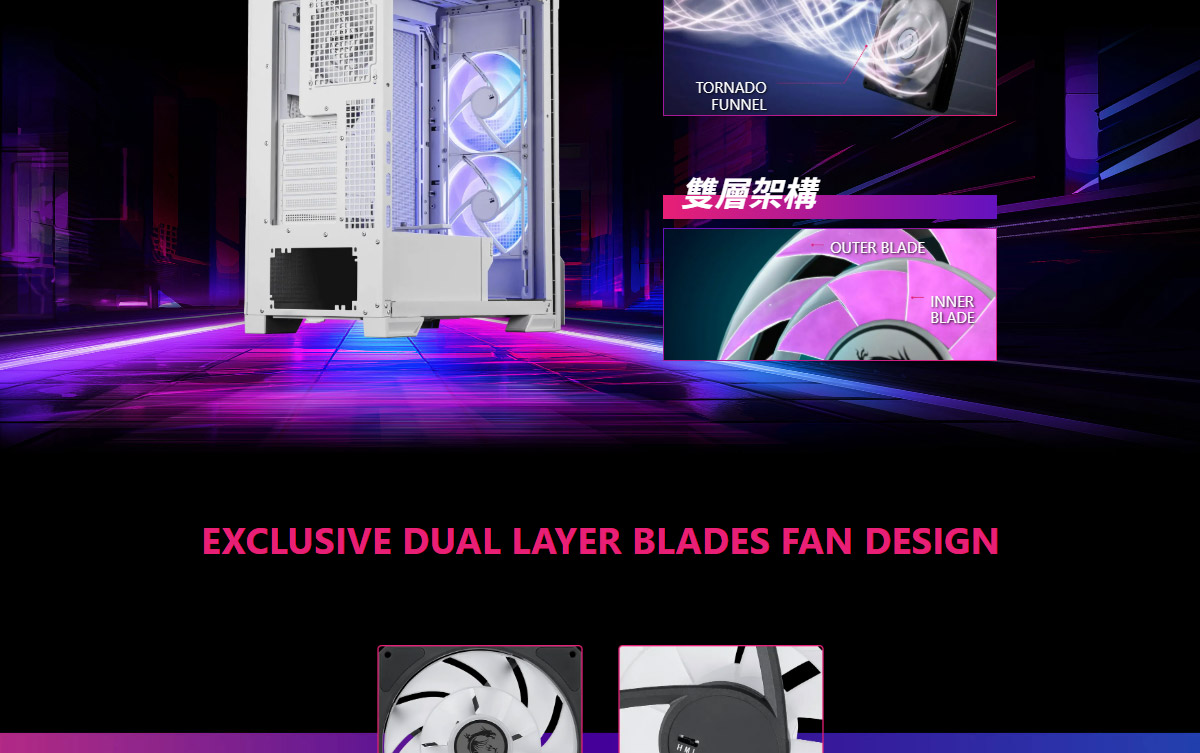 MSI 微星 MPG VELOX 300R AIRFLOW PZ WHITE 電腦機殼