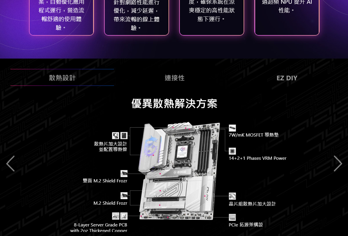 MSI 微星 MSI MPG X870E EDGE TI WIFI 主機板,U53200004,MSI微星MSIMPGX870EEDGETIWIFI主機板,原廠保固,大量採購歡迎洽詢,品質保證