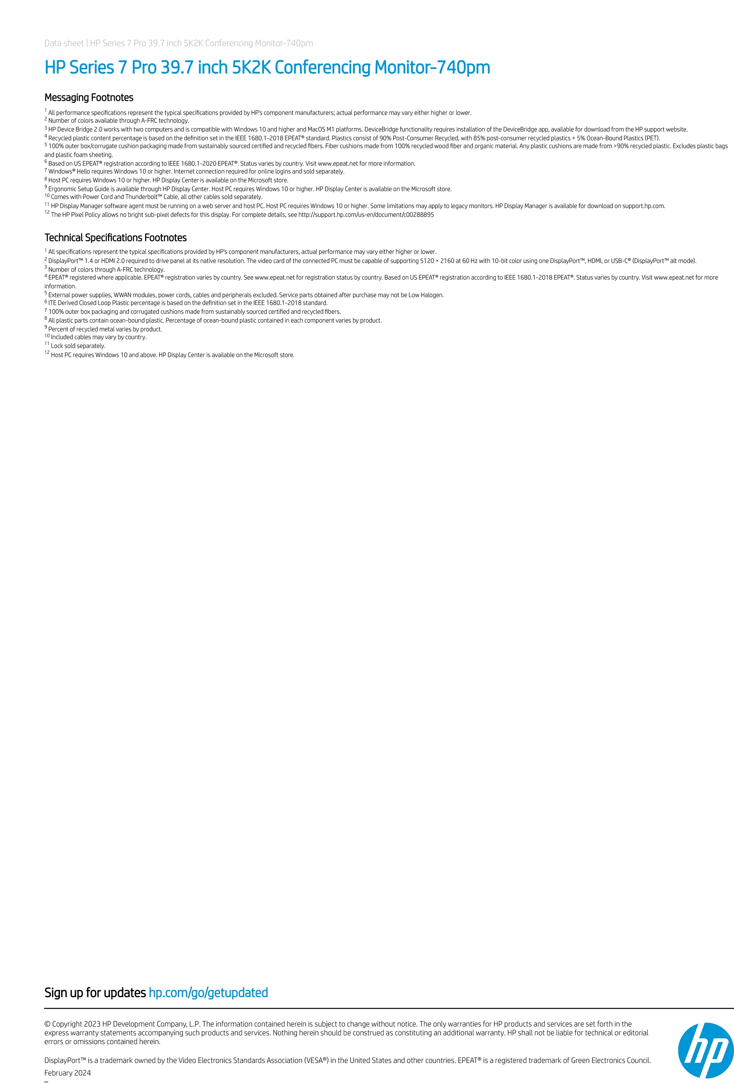 HP 惠普 Series 7 Pro 740pm 39.7 吋 5K2K 會議顯示器 (8Y2R2AA),實際價格以報價為主,8Y2R2AA,HP惠普Series7Pro740pm39.7吋5K2K會議顯示器(8Y2R2AA),原廠保固,大量採購歡迎洽詢
