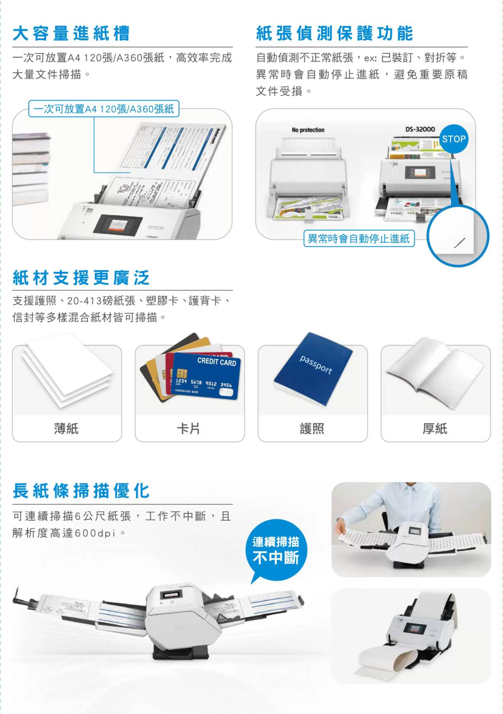 Epson 愛普生 DS-32000 A3智慧自動進紙掃描器