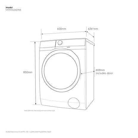Electrolux 伊萊克斯 EWW1142ADWA 11公斤/7公斤極淨呵護系列 UltimateCare 800 洗脫烘衣機