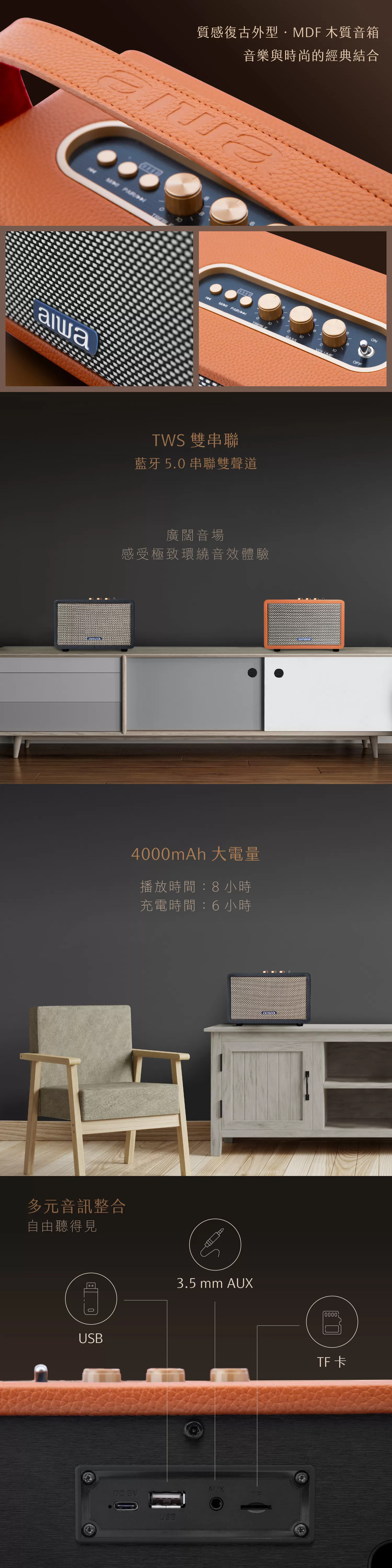 Aiwa 愛華 藍牙喇叭 RS-X100 Natsukasii Pro