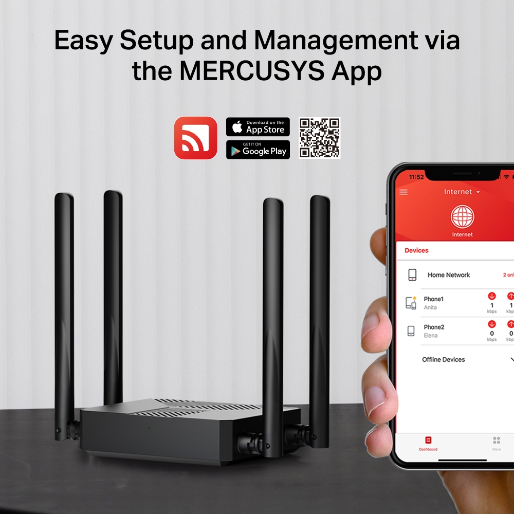 Mercusys 水星 MR62X AX1500 Dual-Band Wi-Fi 6 路由器