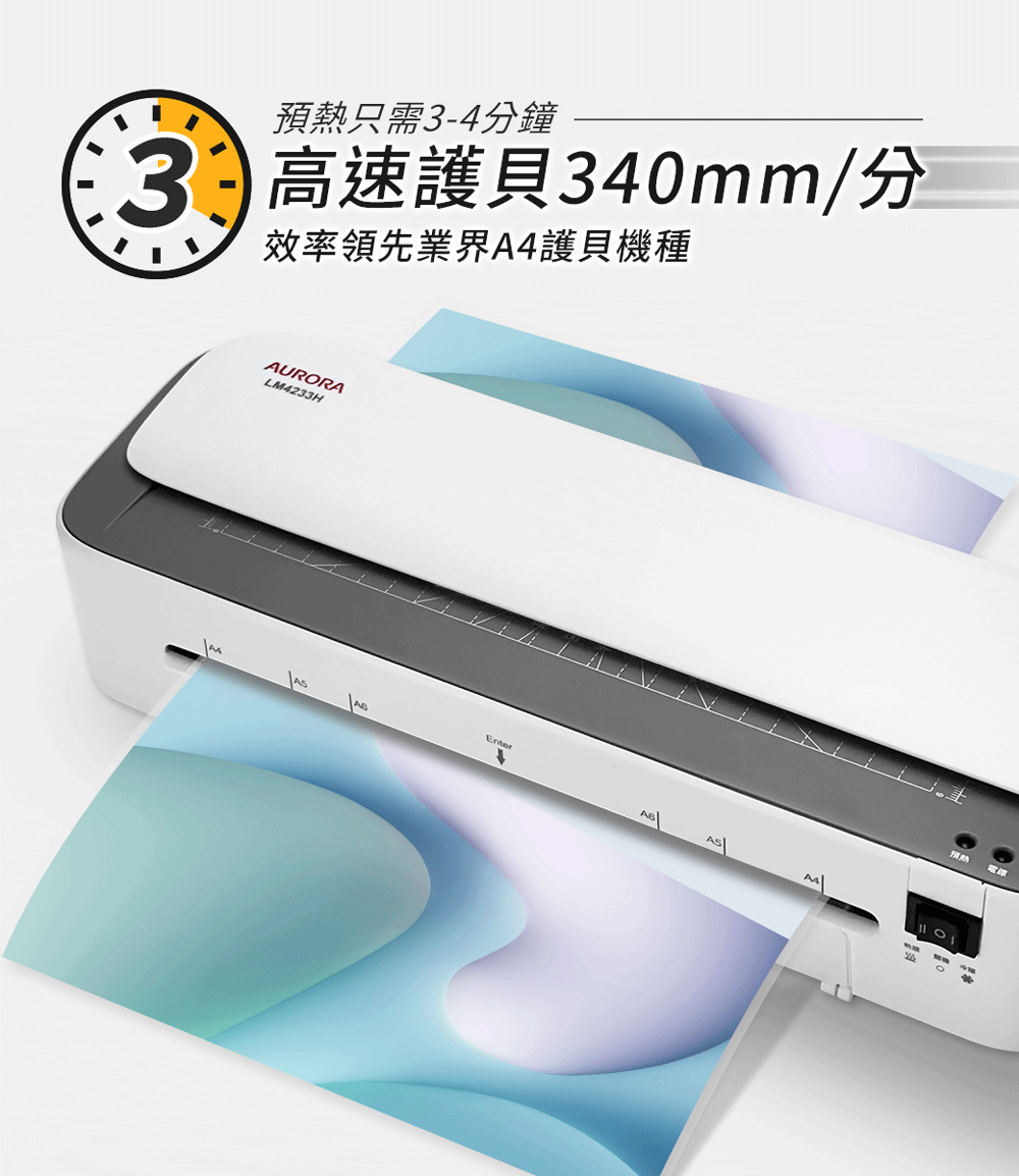 AURORA震旦 A4六合一多功能護貝機 ( LM4233H )