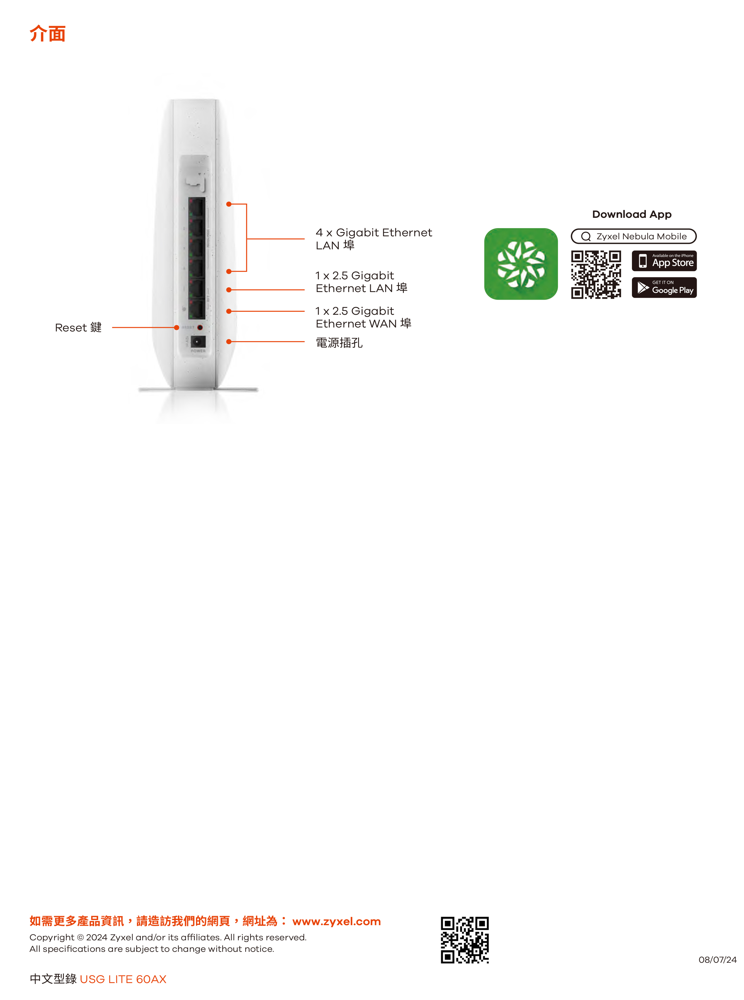 Zyxel 兆勤 AX6000 WiFi 6 資安路由器