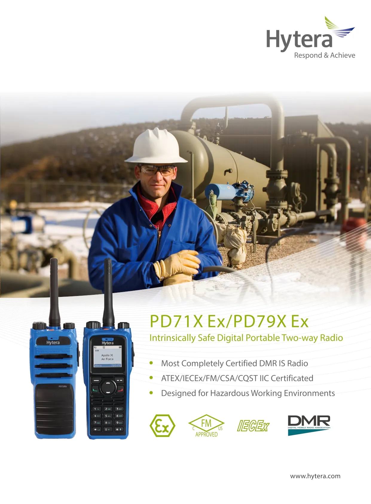 Hytera 海能達無線電 PD718/798EX 防爆型 DMR數位無線電對講機系統