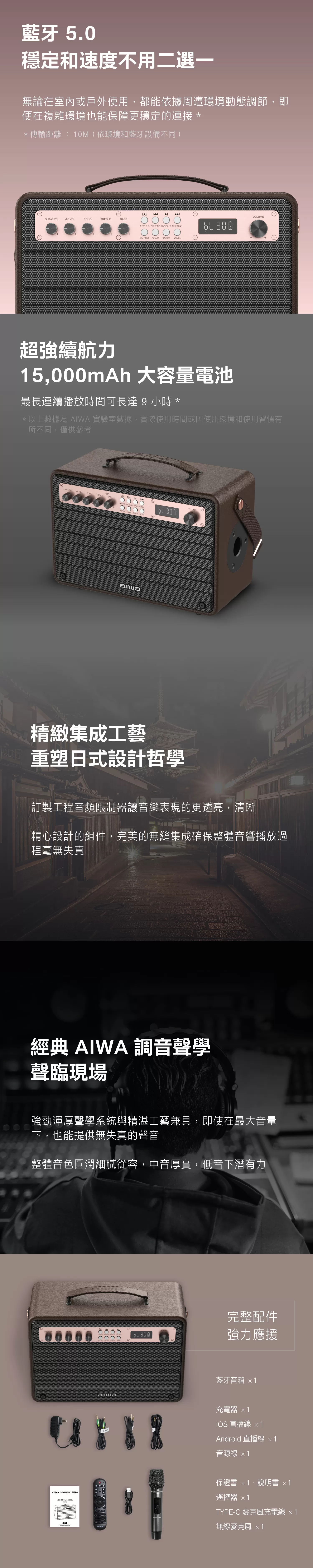 Aiwa 愛華 藍牙喇叭 MI-X440 Enigma Beta
