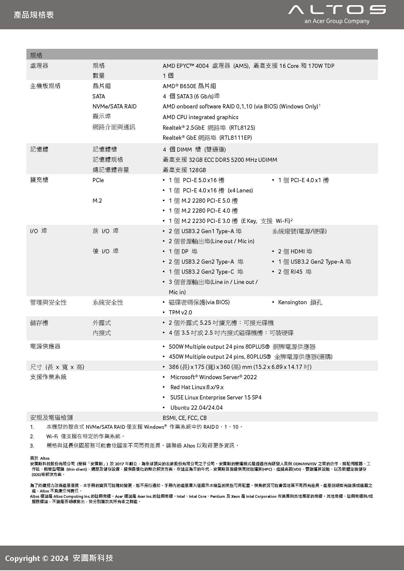 Altos BrainSphere T15 F6伺服器 ( US.RUHTL.00B ),U52290010,AltosBrainSphereT15F6伺服器(US.RUHTL.00B),原廠保固,大量採購歡迎洽詢,品質保證