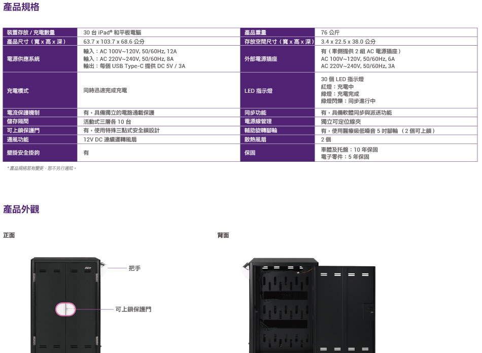 AVer C30u+平板充電同步車 ( C30u+ MIT ),U52500019,AVerC30u+平板充電同步車(C30u+MIT),原廠保固,大量採購歡迎洽詢,品質保證