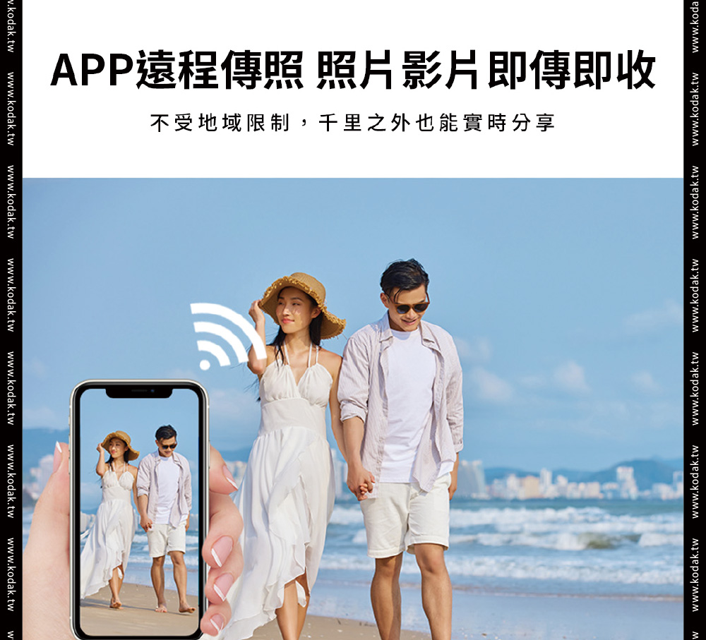 【Kodak】柯達 RCF-1013W 智能數位電子雲相框-支架+角度可調款(官方直營)