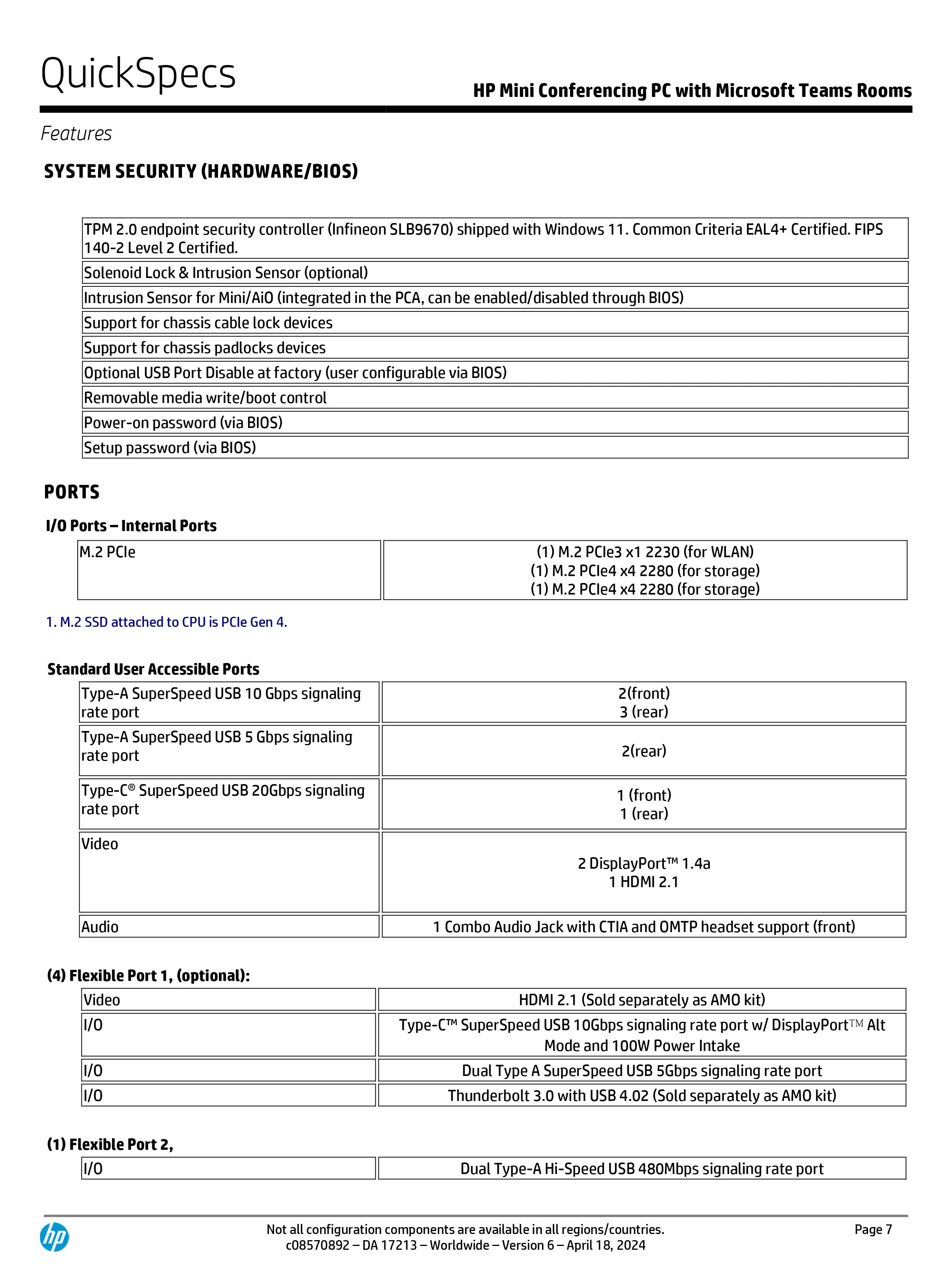 HP 惠普 Mini Conferencing 電腦搭載 Microsoft Teams Rooms (9C428AW)