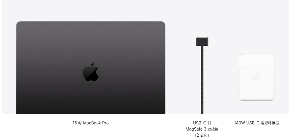 Apple 16 吋 MacBook Pro M4晶片 Pro 14 核心 CPU 20 核心 GPU 24GB 統一記憶體 512GB SSD 儲存裝置