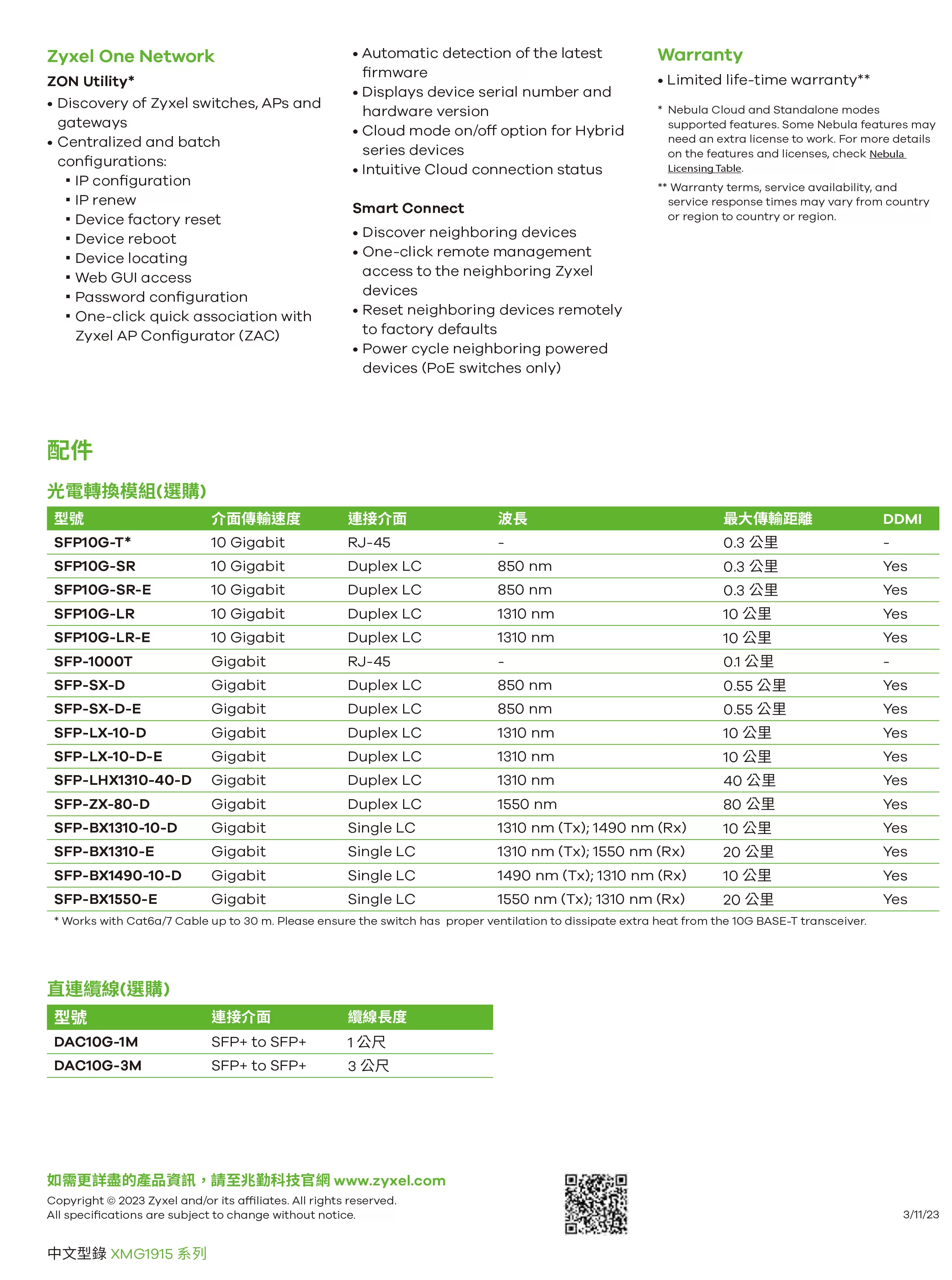 Zyxel 兆勤 XMG1915-10E 8/16 埠 2.5GbE 智慧型網管交換機(配備 2 個 SFP+ 上行鏈路)