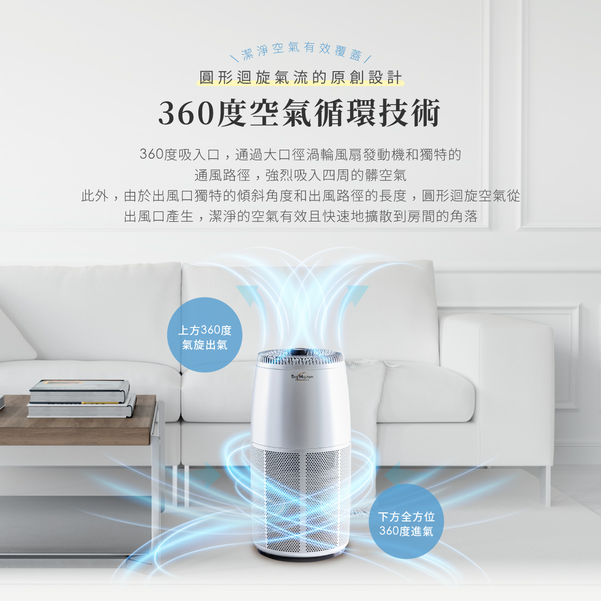 日本ANDES BioMicron Health Care 陶瓷健康負離子 空氣淨化機BMHC-S791AT(S)