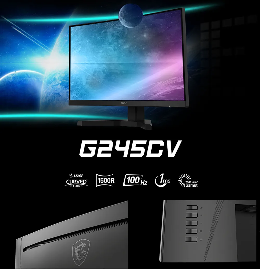 MSI 微星 G系列 G245CV 電競顯示器 (24型曲面)