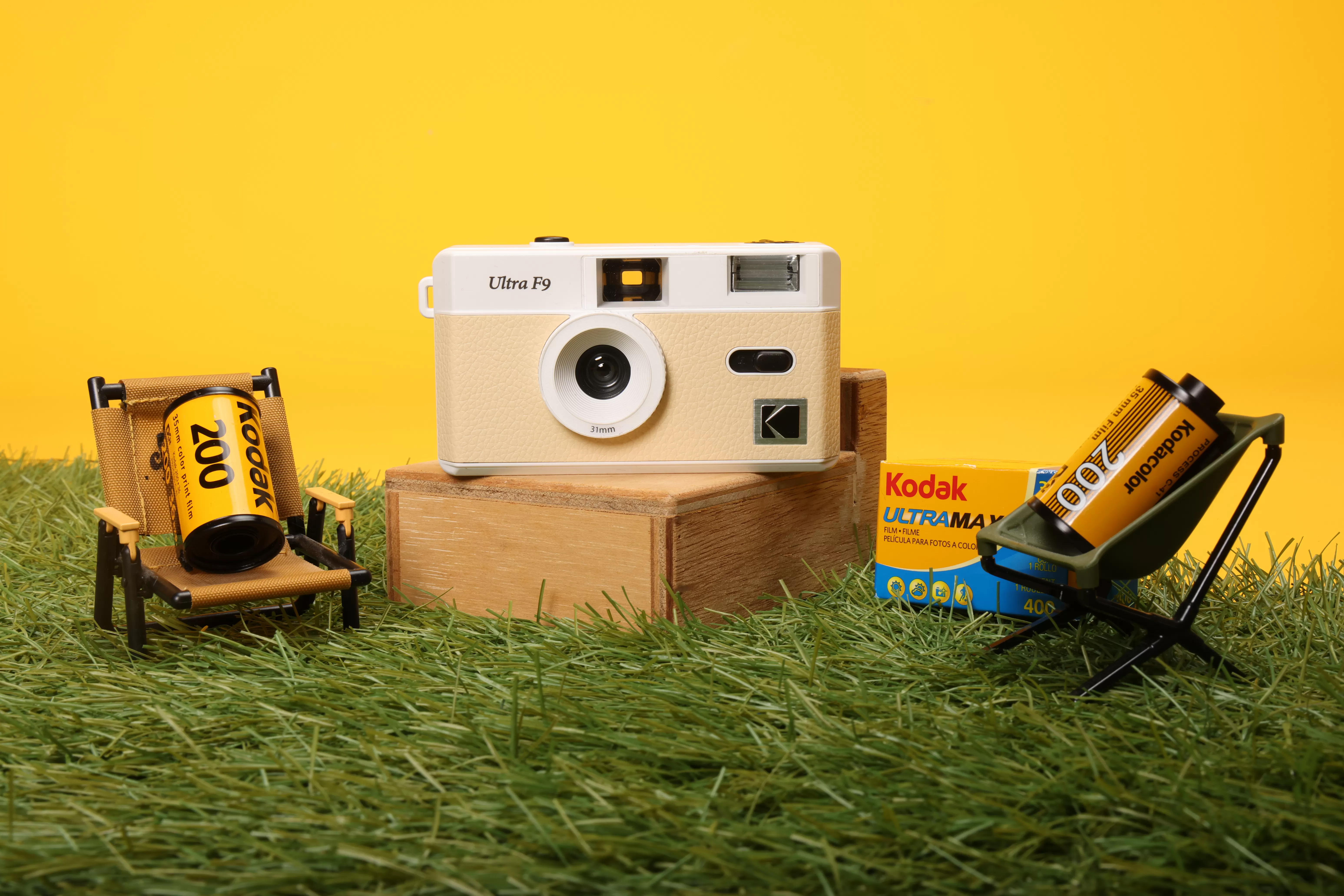 Kodak 柯達 F9 杏黃色 柯達復古底片相機