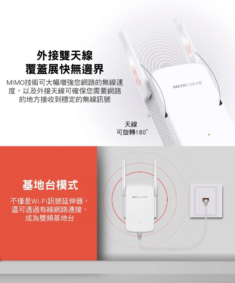 Mercusys 水星 ME30 AC1200 Wi-Fi 訊號延伸器