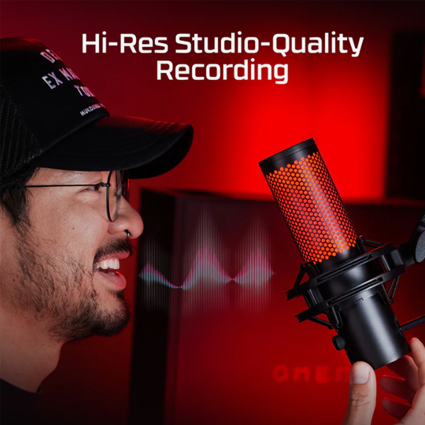 HyperX QuadCast 2 USB 電競麥克風-雪白藍光