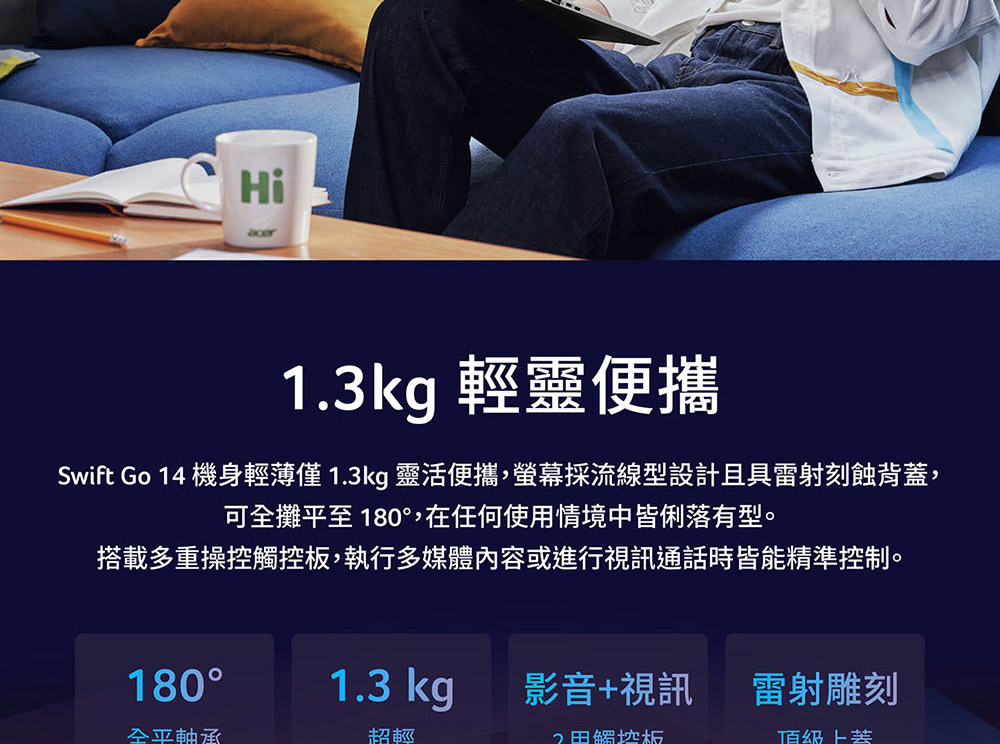 ACER Swift Go系列:SFG14-74-97UR(銀) ( UN.JF8TA.003 )纖薄美型筆電/鋁合金機身,U52390042,ACERSwiftGo系列:SFG14-74-97UR(銀)(UN.JF8TA.003)纖薄美型筆電/鋁合金機身,原廠保固,大量採購歡迎洽詢,品質保證