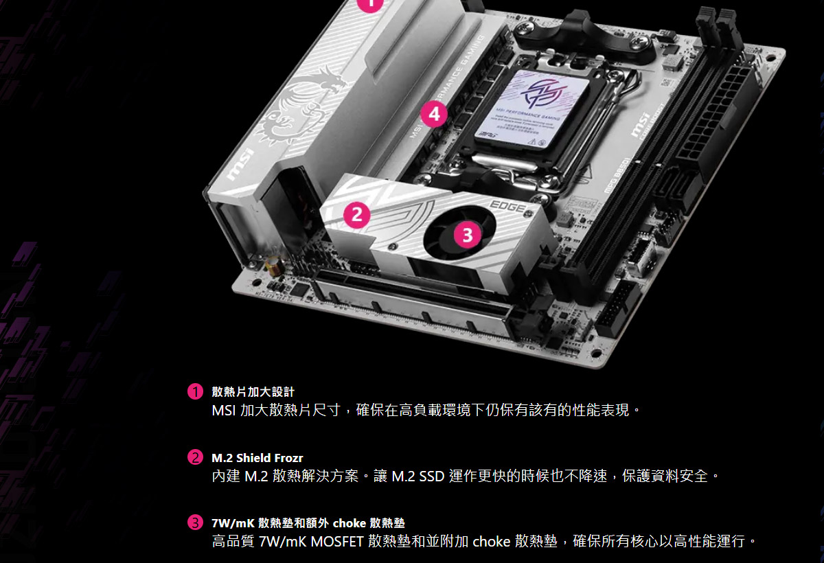 MSI MPG B850I EDGE TI WIFI 主機板,U52890051,MSIMPGB850IEDGETIWIFI主機板,原廠保固,大量採購歡迎洽詢,品質保證