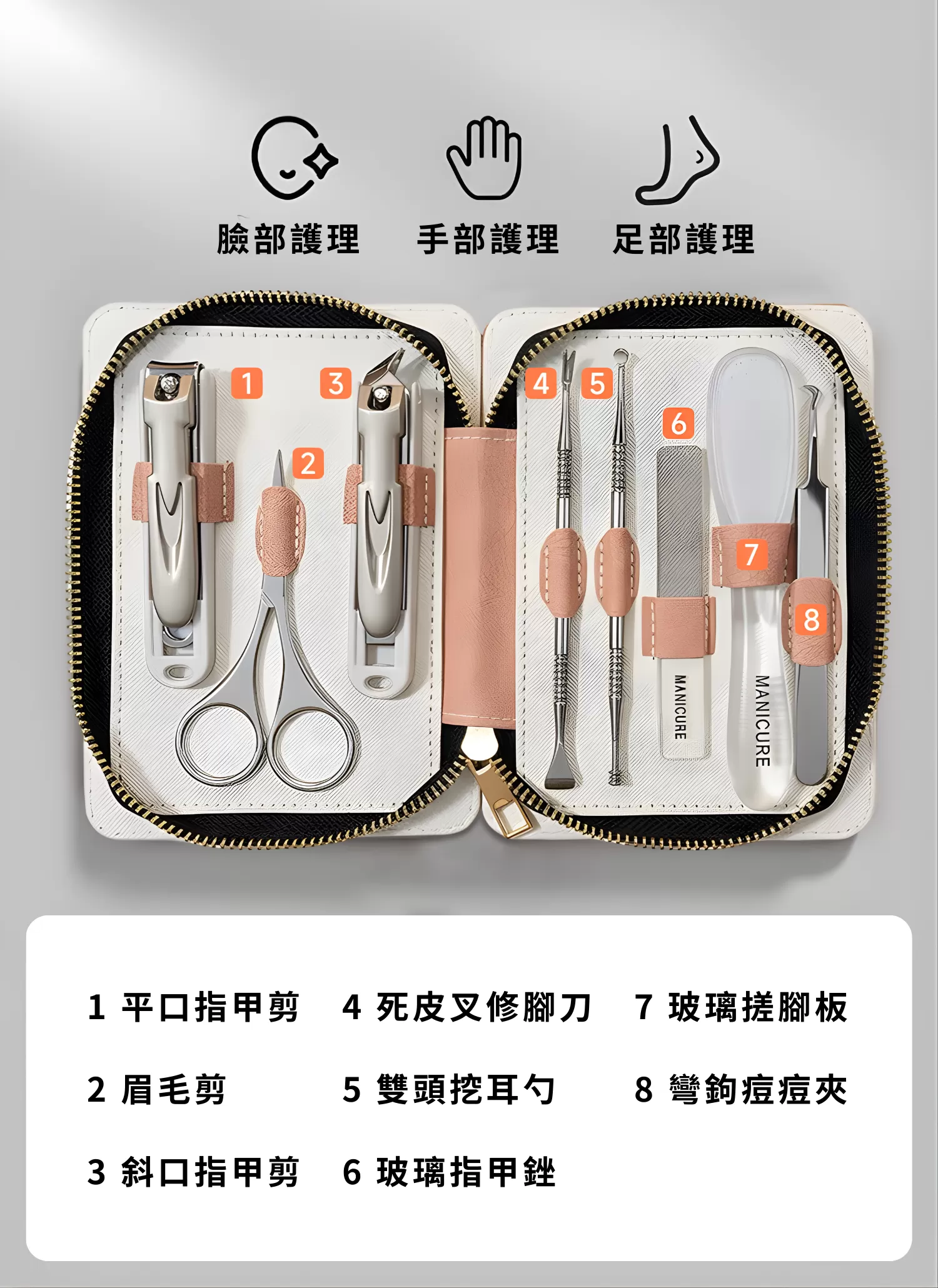 【客製禮贈品】臉部手足美容8件組