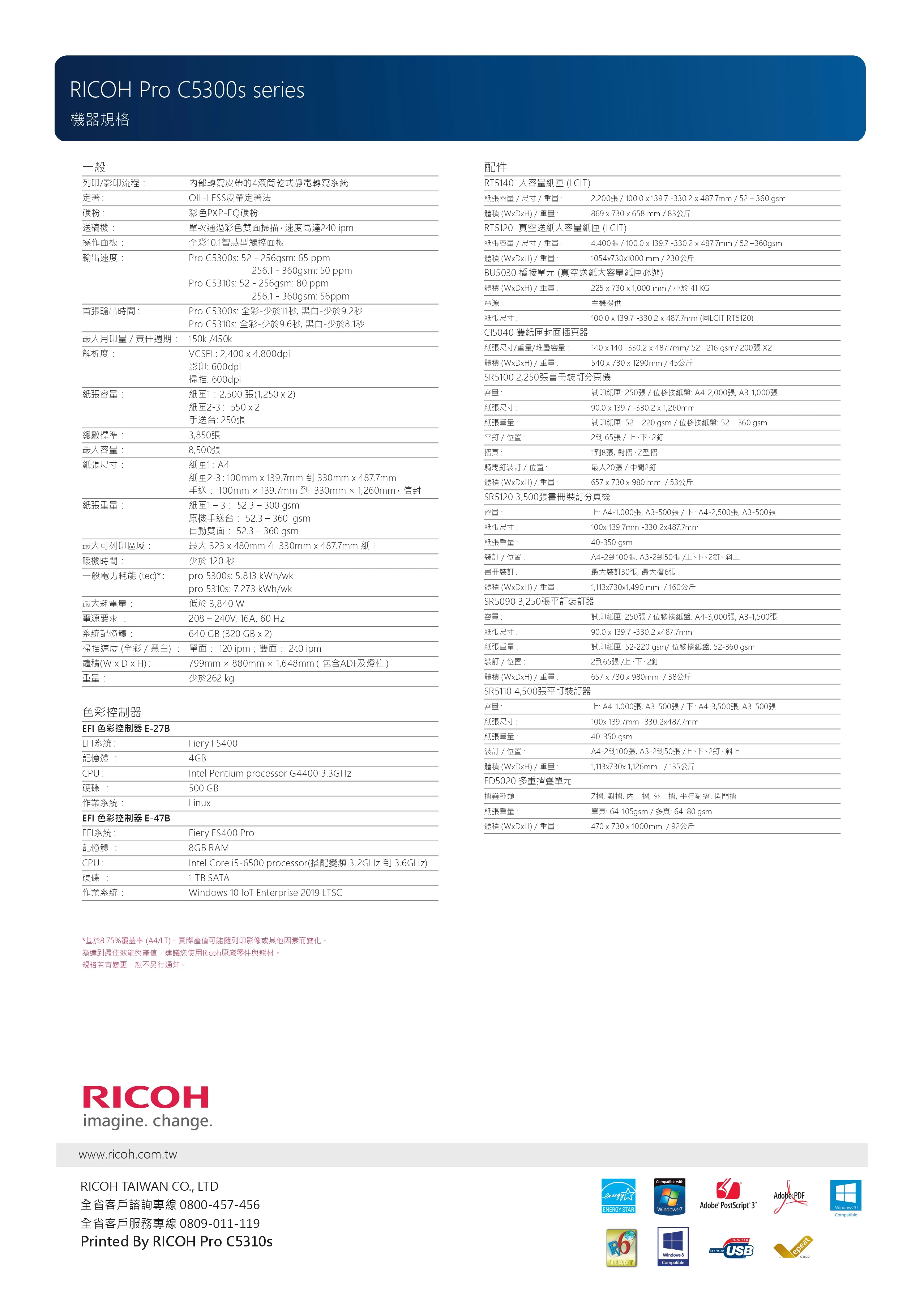 RICOH 理光 PRO C5310S 彩色生產型印表機