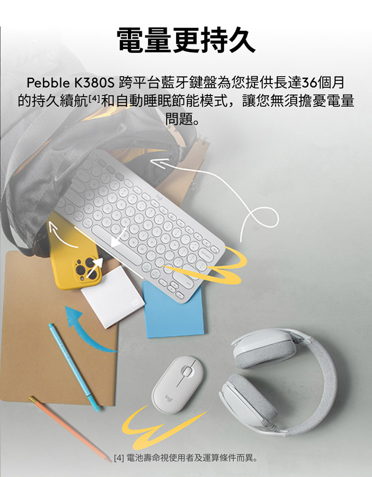 Logitech 羅技 Pebble Keys 2 K380s 跨平台藍牙鍵盤 - 玫瑰粉